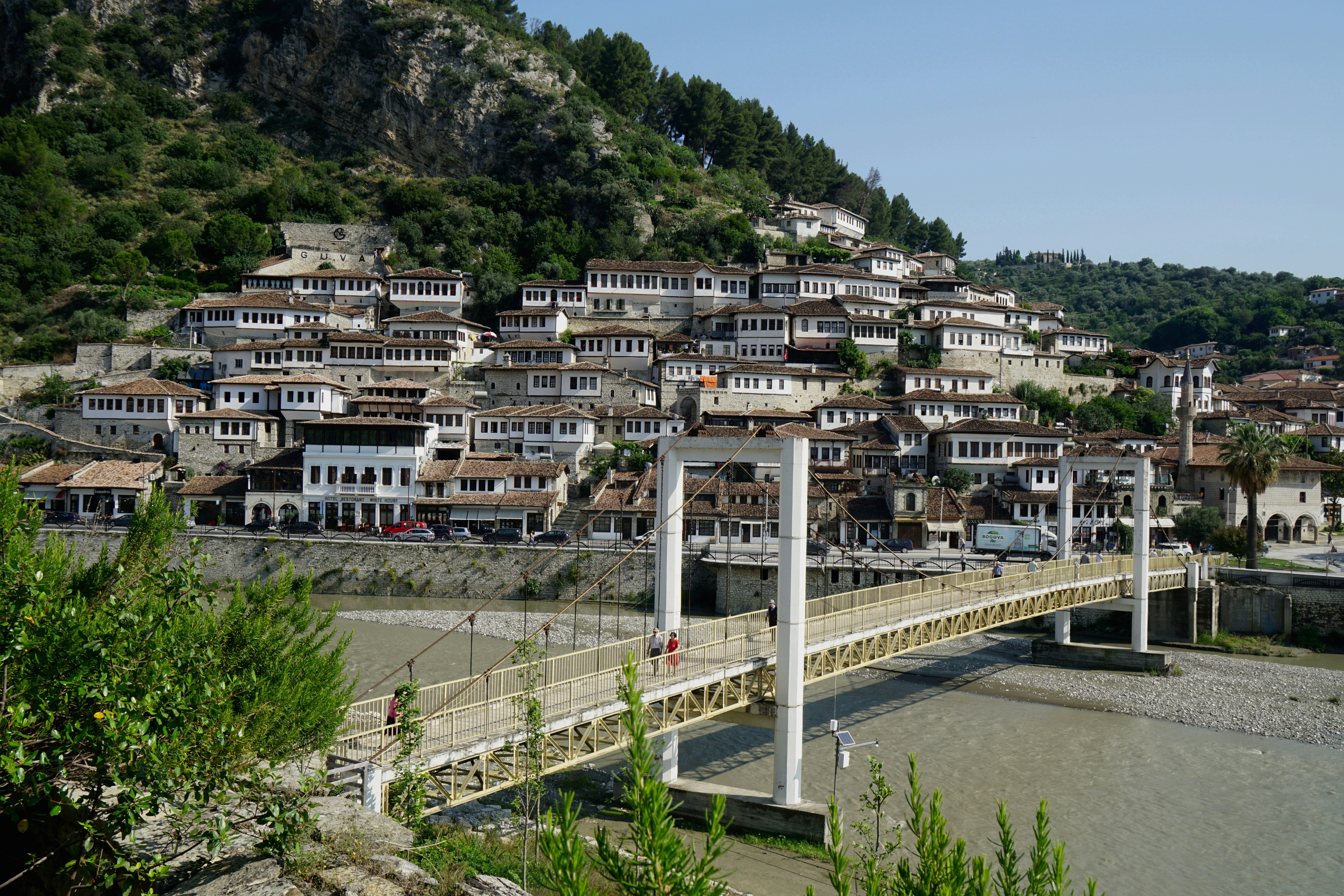 Known as the 'city of a thousand windows,' Berat unveils its rich heritage and architectural splendor, with this sculpture serving as a poignant symbol of the city's historical significance.